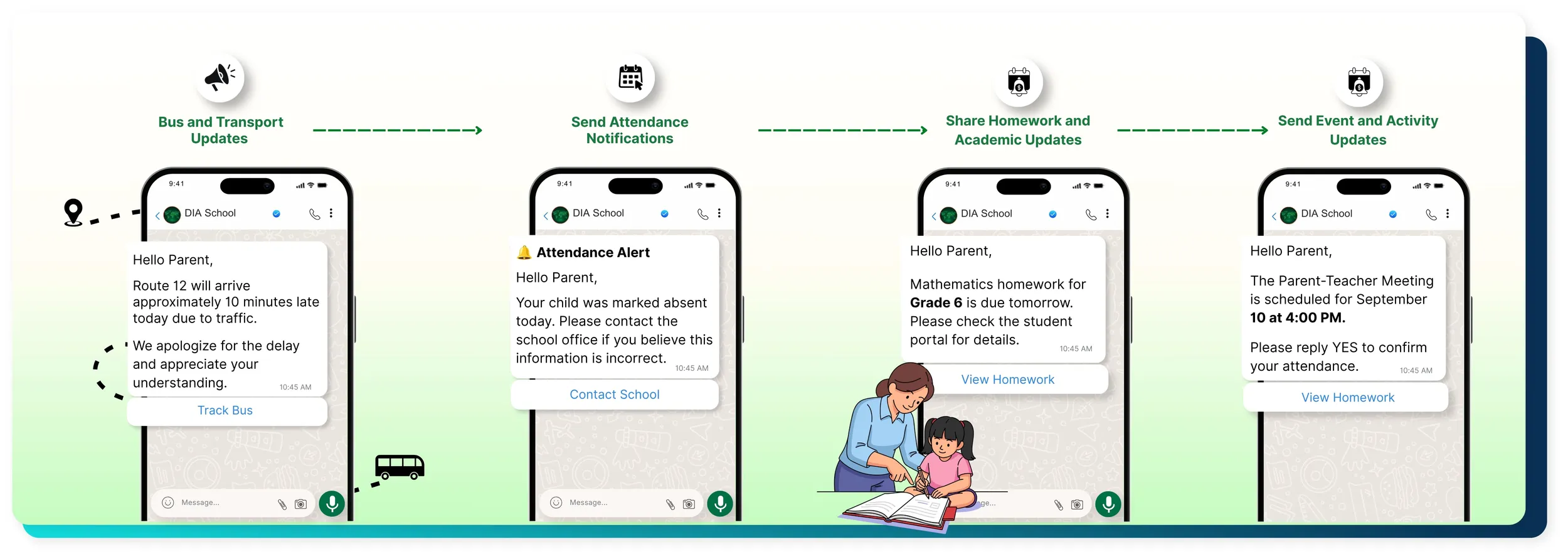 school activity updates on whatsapp