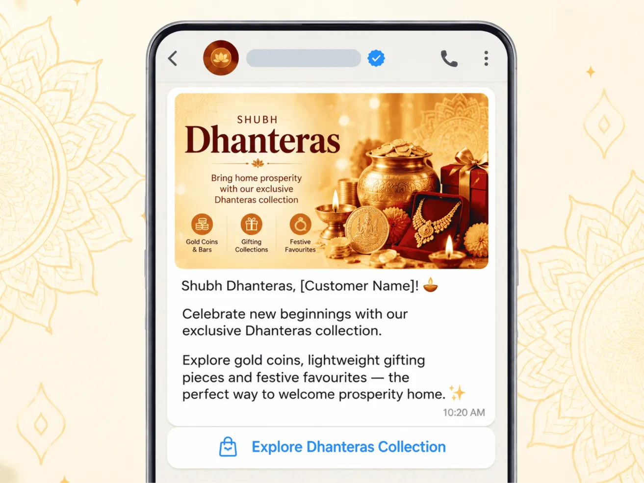 Dhanteras WhatsApp marketing Dhanteras marketing