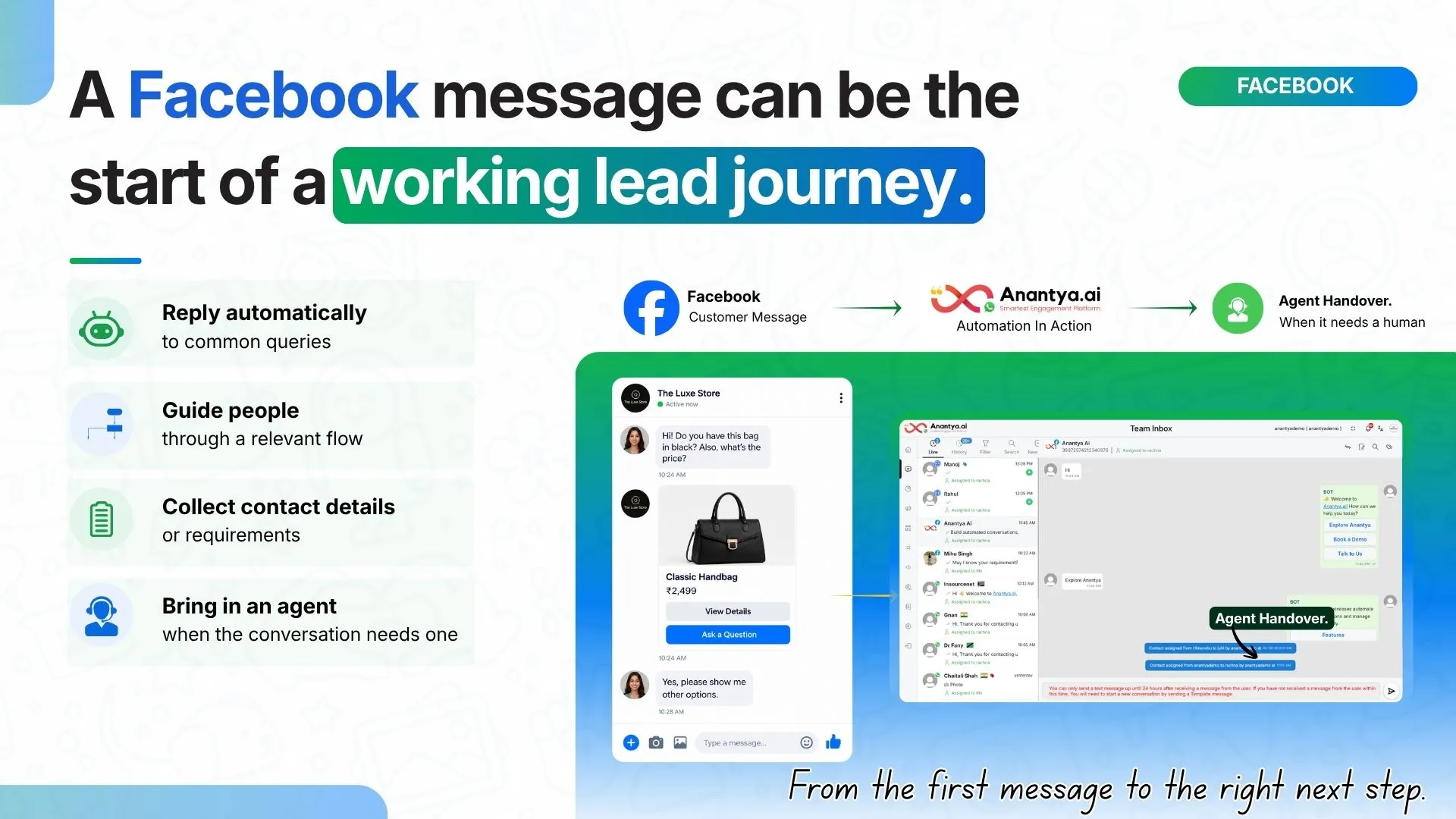 Facebook chatbot automation