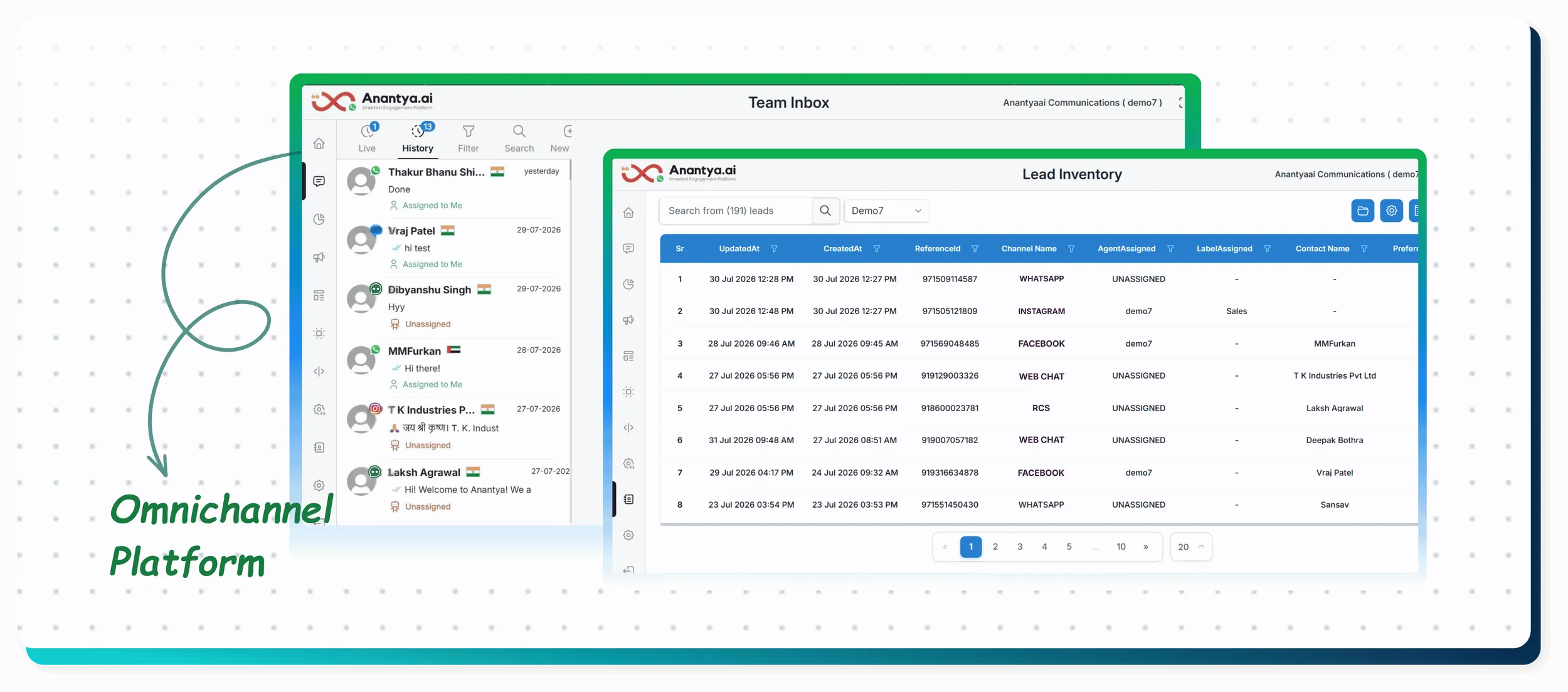 An omnichannel inbox